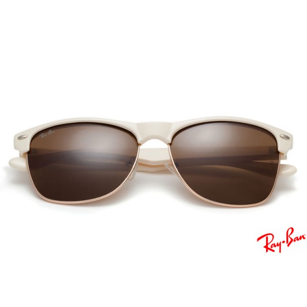 ray ban rb4175 sunglasses white frame brown lens